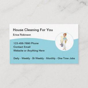 Modern Professional House Cleaning Services Business Card