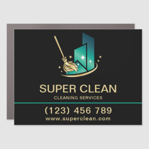 Modern Professional House Cleaning Services Car Ma Magnet