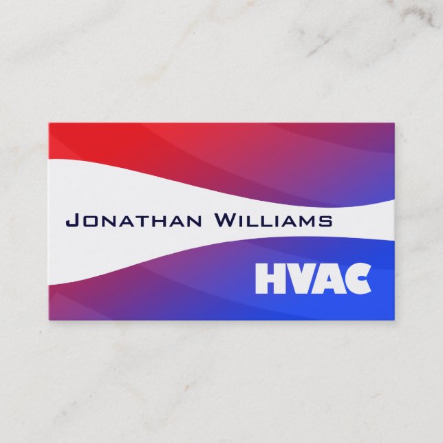 Modern Professional HVAC Business Cards (Front)