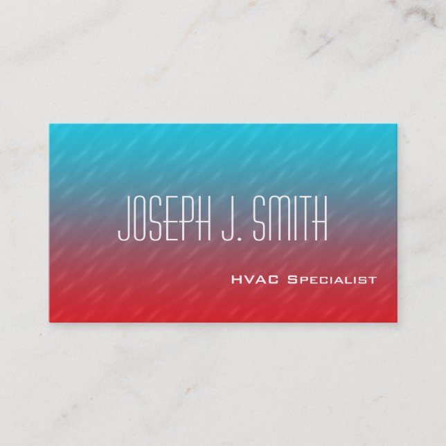 Modern Professional HVAC Business Cards (Front)