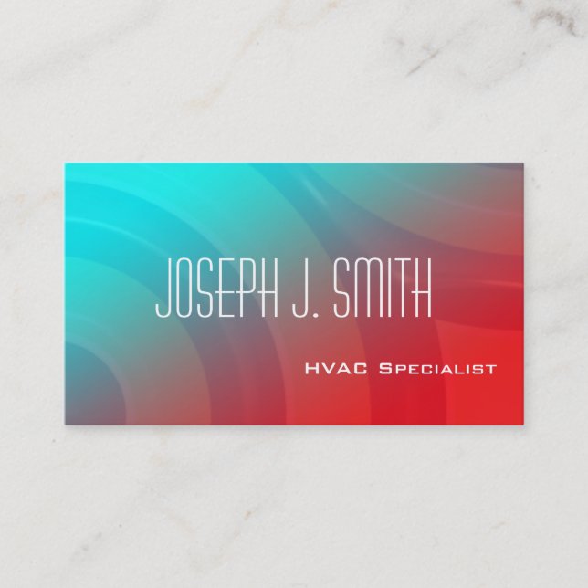 Modern Professional HVAC Business Cards (Front)