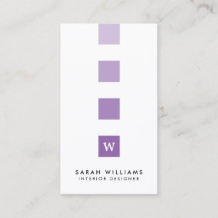 Modern Professional Interior Designer Monogram Business Card