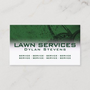 Modern Professional Lawn Care  Business Card by TwoFatCats at Zazzle