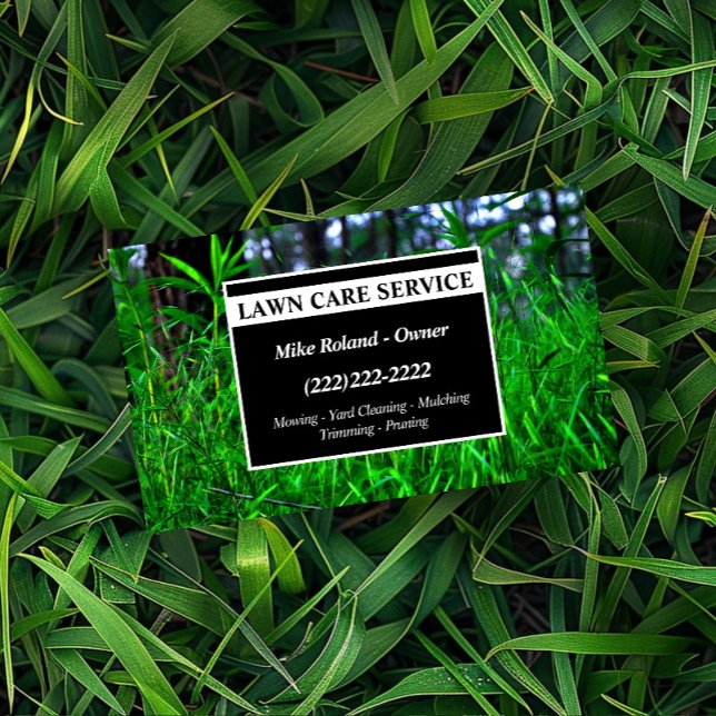 Modern Professional Lawn Care Gardener Services Business Card (Creator Uploaded)