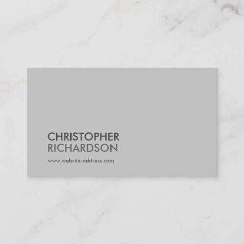 MODERN PROFESSIONAL Light Gray Business Card