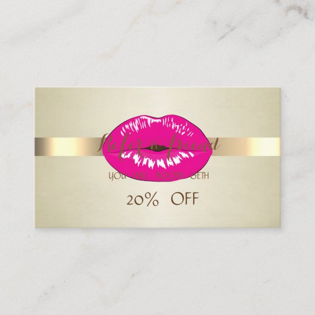 Modern  Professional,Lips  Referral Card (Front)