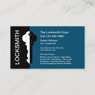 Modern Professional Locksmith Businesscards Business Card