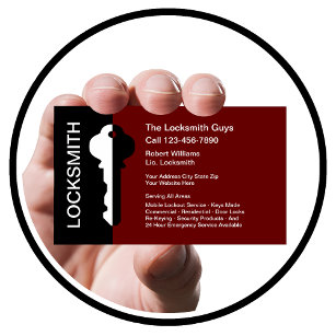 Modern Professional Locksmith Service Business Card