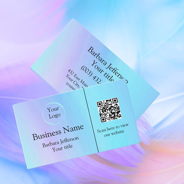 Modern Professional Logo and QR Code Business Card (Creator Uploaded)