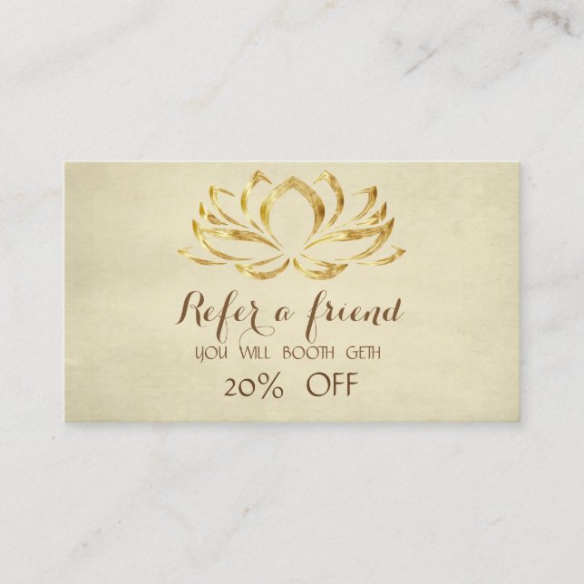 Modern Professional,Lotus  Referral Card (Front)