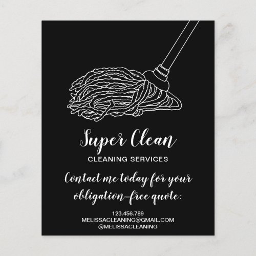 Modern Professional Maid Mop Cleaning House Flyer