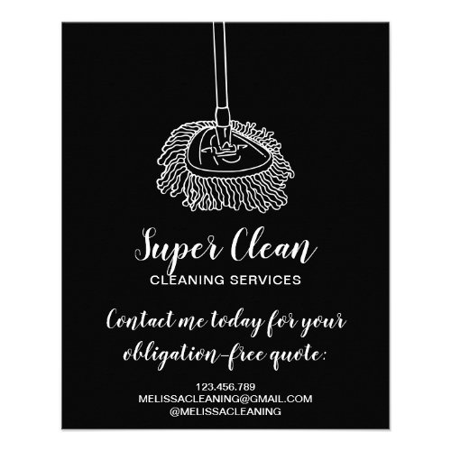 Modern Professional Maid Mop Cleaning House Flyer