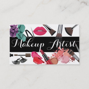 Modern & Professional Makeup Artist Business Card