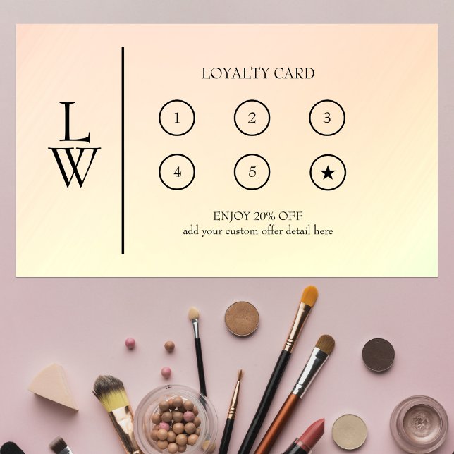Modern Professional Makeup Artist Reward Loyalty Card (Creator Uploaded)