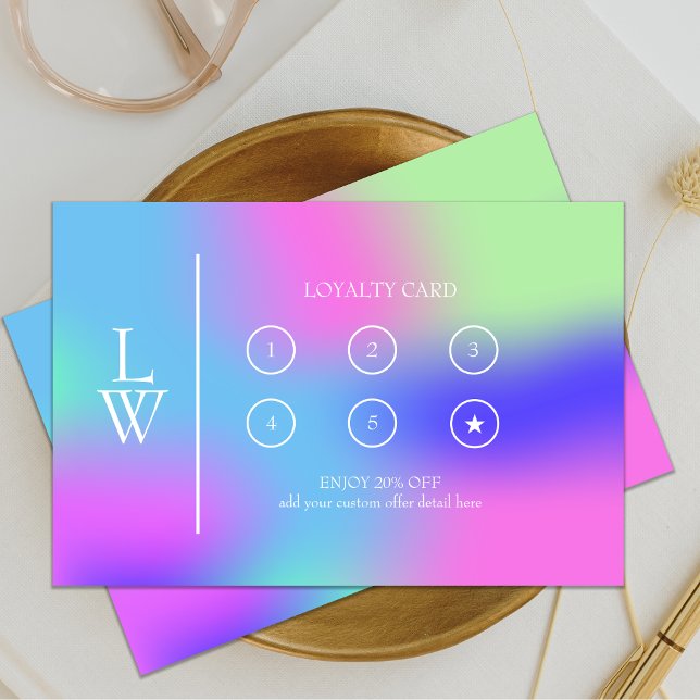 Modern Professional Makeup Artist Reward Loyalty Card (Creator Uploaded)