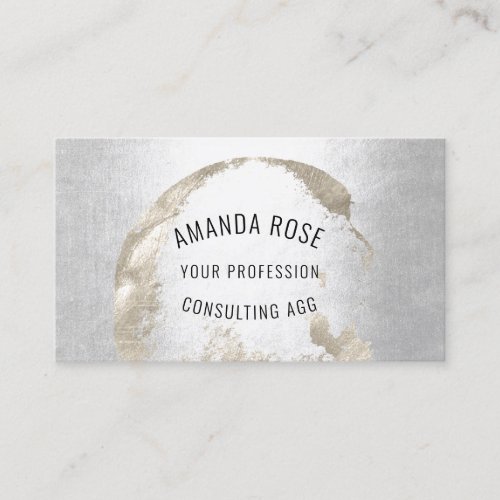 Modern Professional Makeup Event Gray Abstract Business Card