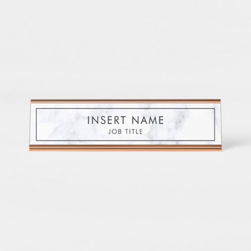 Modern Professional Marble Desk Name Plate