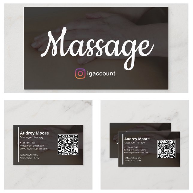 Modern Professional Massage Therapy Business Card (Modern Professional Massage Therapy Business Card
)