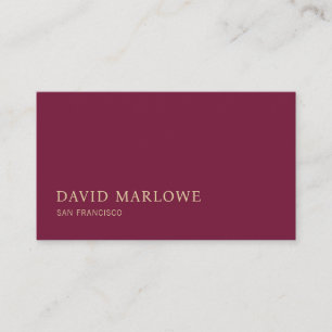 Modern Professional Merlot Burgundy Business Card