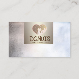 Modern Professional,Mettalic,Donuts,Bakery Business Card