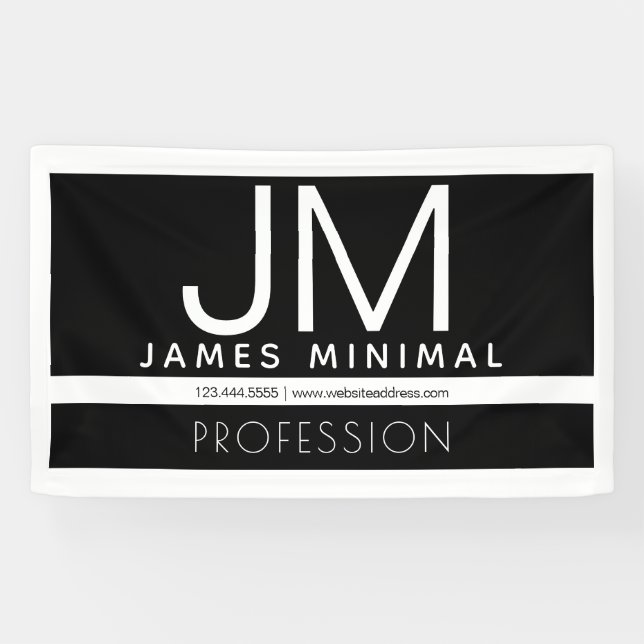 Modern Professional Minimal Design | Black & White Banner (Horizontal)