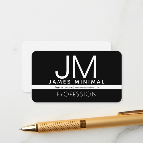 Modern Professional Minimal Design  Black  White Enclosure Card