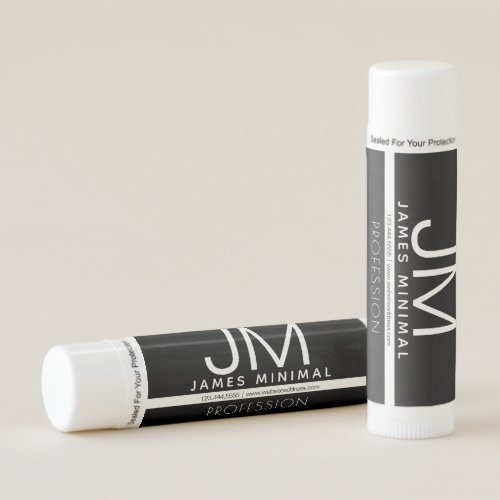 Modern Professional Minimal Design  Black  White Lip Balm