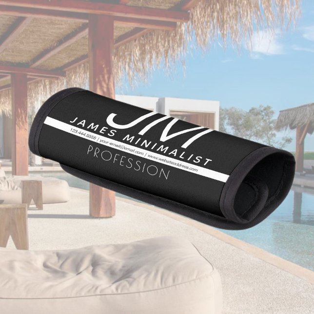 Modern Professional Minimal Design | Black & White Luggage Handle Wrap (Creator Uploaded)