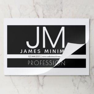 Modern Professional Minimal Design   Black & White Paper Pad