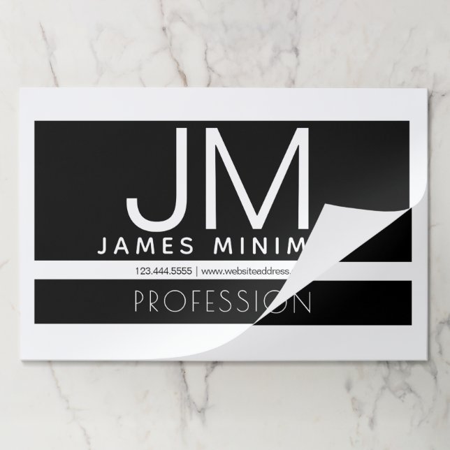 Modern Professional Minimal Design | Black & White Paper Pad (Folded)