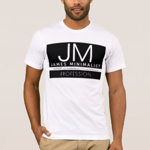 Modern Professional Minimal Design Black & White T-Shirt