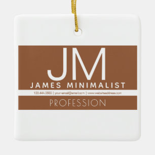 Modern Professional Minimal Design   Brown & White Ceramic Ornament