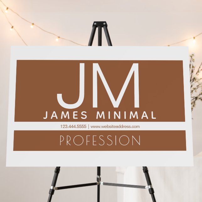 Modern Professional Minimal Design | Brown & White Foam Board (In Situ (Stand))