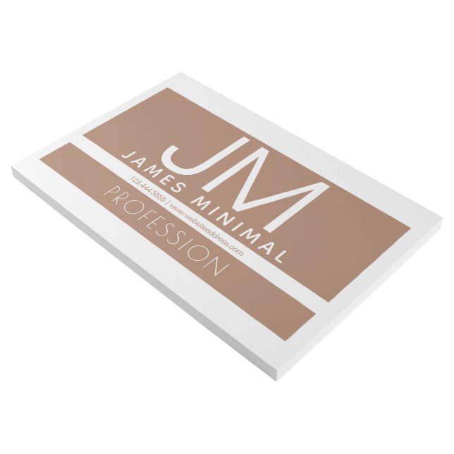 Modern Professional Minimal Design | Brown & White Gallery Wrap (3/4)
