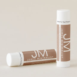 Modern Professional Minimal Design | Brown &amp; White Lip Balm