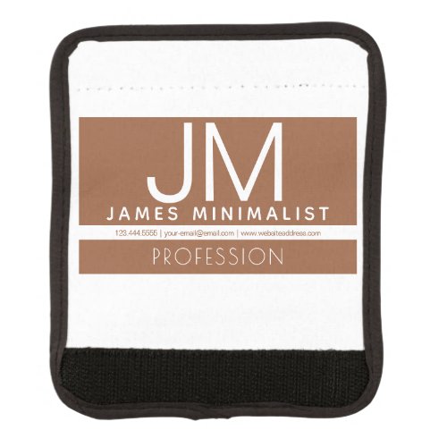 Modern Professional Minimal Design  Brown  White Luggage Handle Wrap