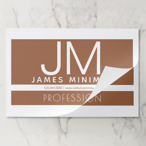 Modern Professional Minimal Design  Brown  White Paper Pad