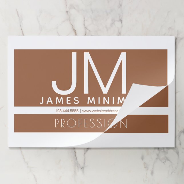 Modern Professional Minimal Design | Brown & White Paper Pad (Folded)