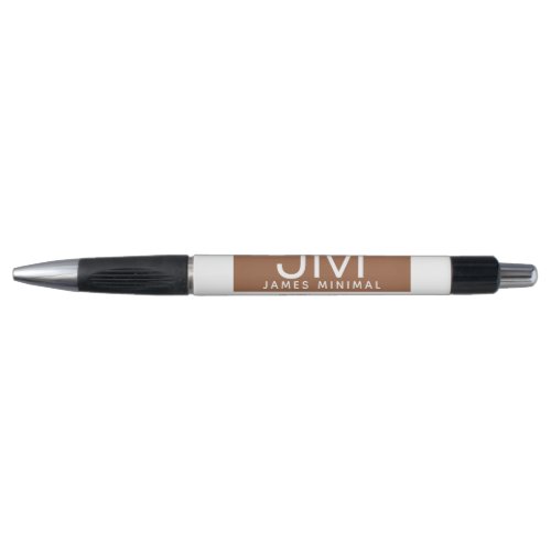 Modern Professional Minimal Design  Brown  White Pen