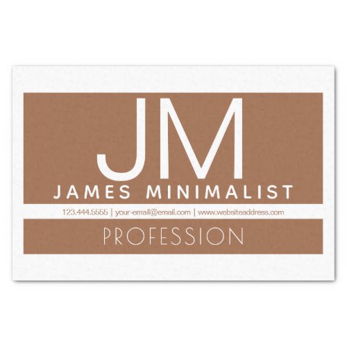 Modern Professional Minimal Design  Brown  White Tissue Paper