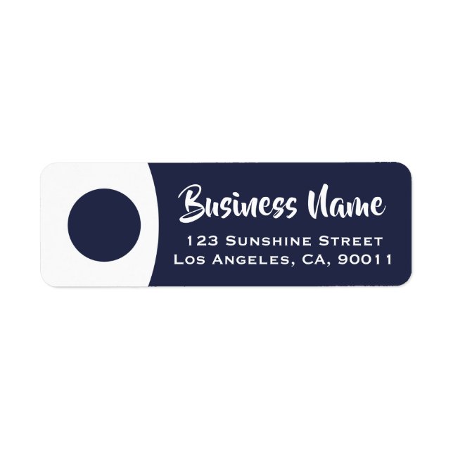 Modern Professional Minimalist Blue Return Address Label (Front)