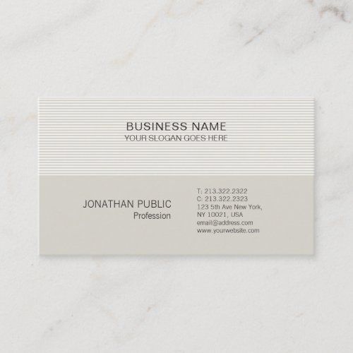 Modern Professional Minimalist Chic Template Business Card