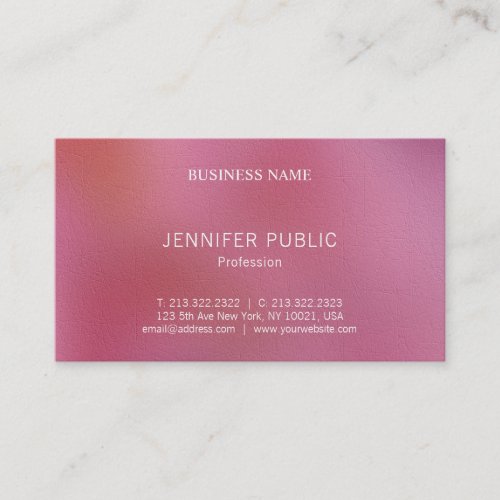 Modern Professional Minimalist Elegant Template Business Card