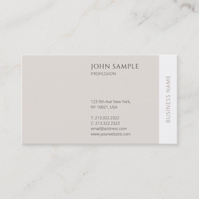 Modern Professional Minimalist Elegant Trendy Business Card (Front)