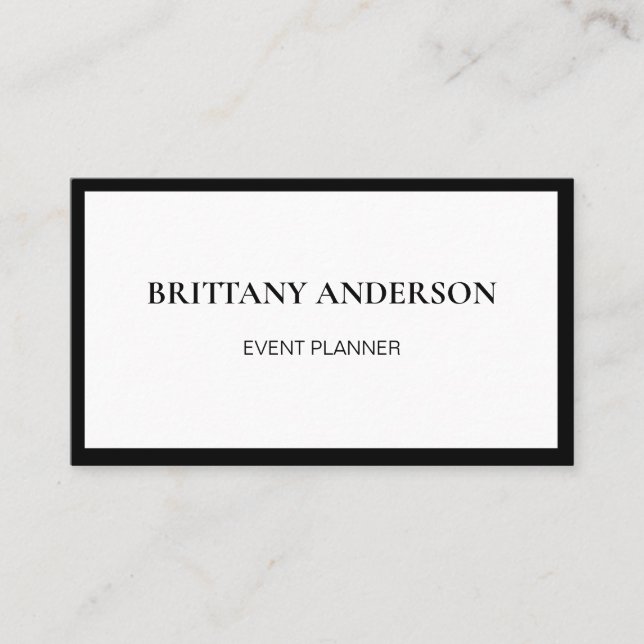Modern Professional Minimalist Luxury Business Card (Front)