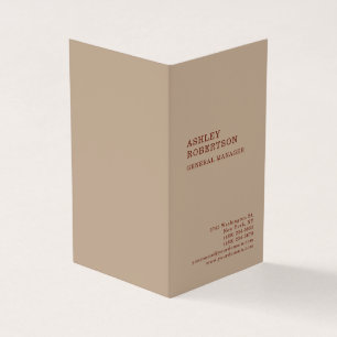 Modern Professional Minimalist Plain Business Card