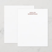 Modern Professional Minimalist Plain Own Name (Front/Back)