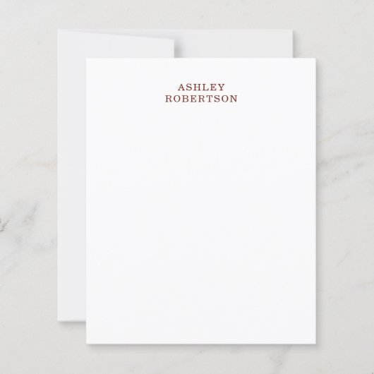 Modern Professional Minimalist Plain Own Name (Front)