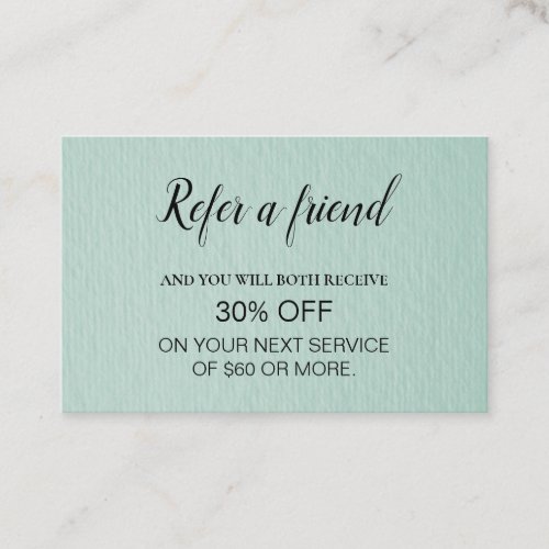 Modern Professional Minimalist Referral Business Card