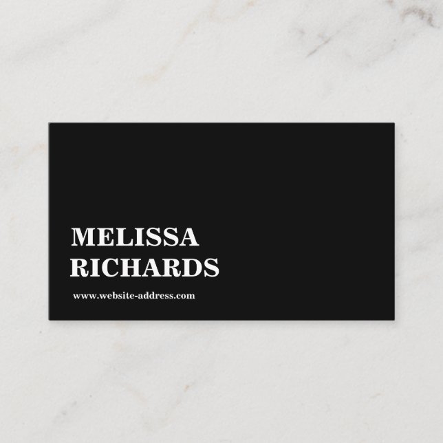 Modern Professional Minimalist Stylist Business Card (Front)